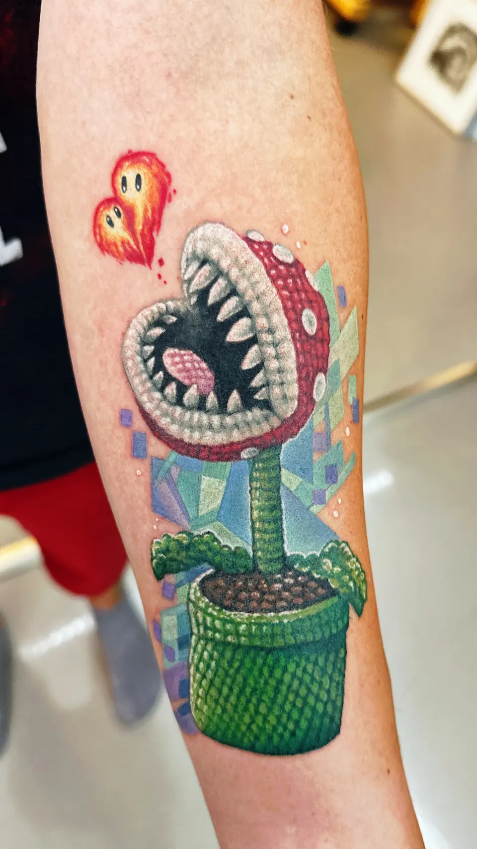 Piranha-Pflanze aus Super Mario als Tattoo